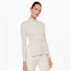 Aritzia Sculpt Knit Tie-Back Longsleeve Sweater size S